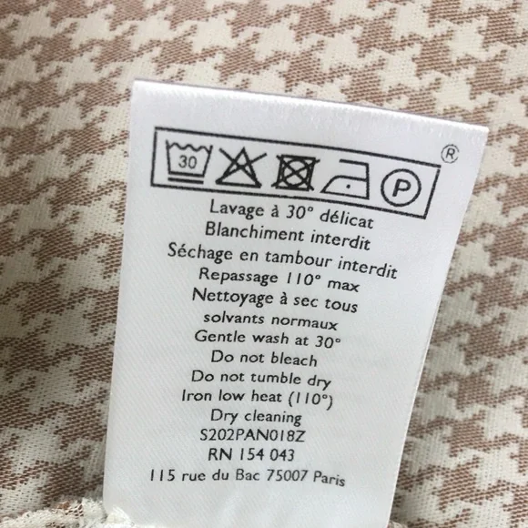 Sezane Cream and Brown Checkered Pants - Picture 12 of 14